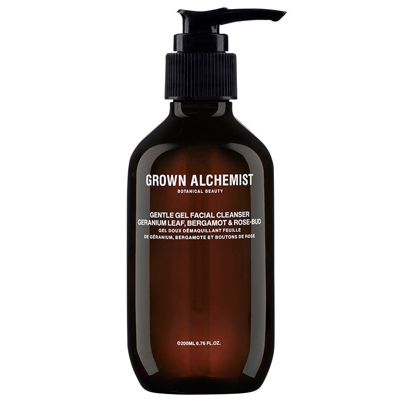 GROWN ALCHEMIST Gentle Gel Facial Cleanser: Geranium Leaf, Bergamot, Rosebud